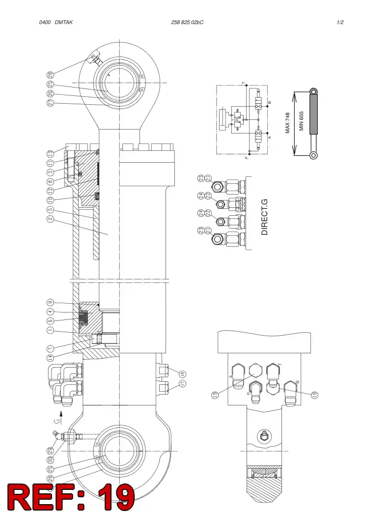 885 093 09 DIRECTIONAL VALVE CARTRIDGE - drawing