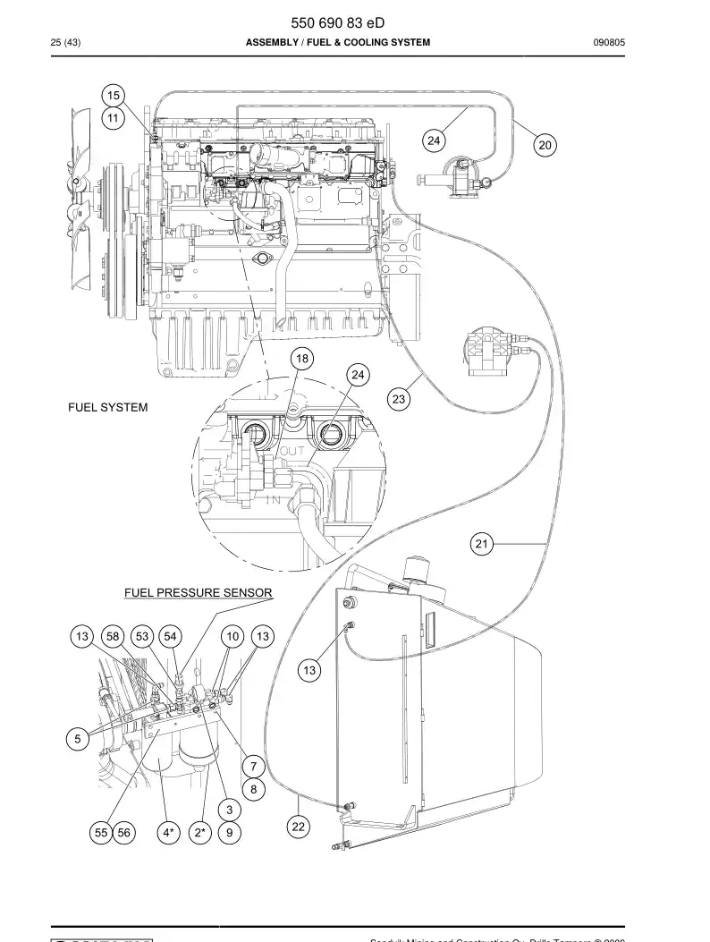 88523979a 885 239 79a Filter element - Sandvik Technical Drawing