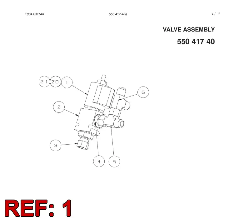 88538539 885 385 39 DIRECTIONAL VALVE - Sandvik Technical Drawing