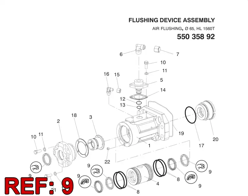 88544789 885 447 89 U-SEAL - Sandvik Technical Drawing