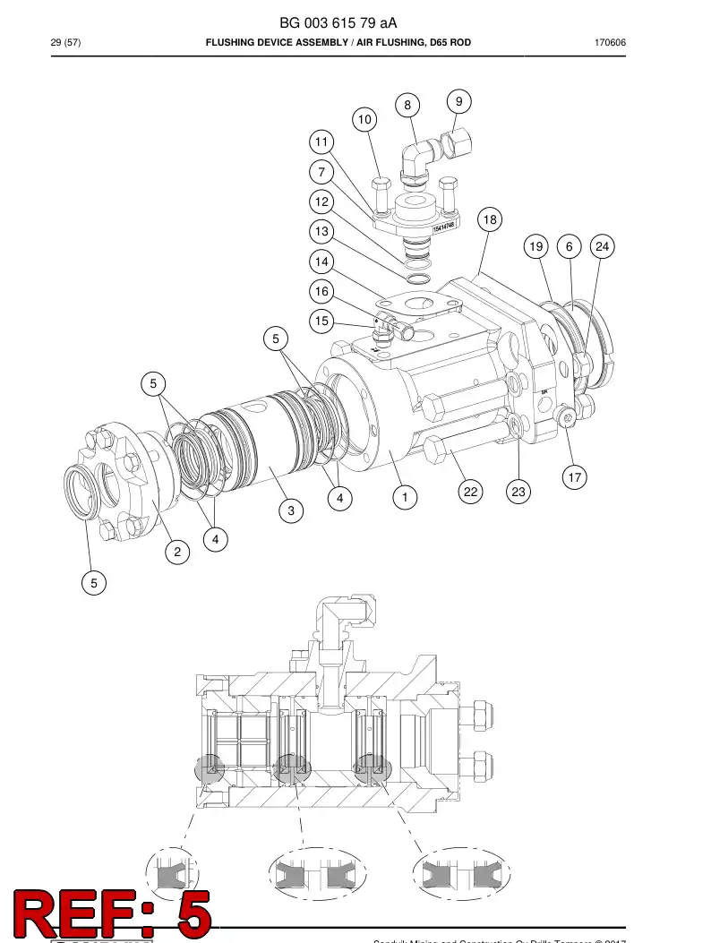 88544789a 885 447 89a U-SEAL - Sandvik Technical Drawing