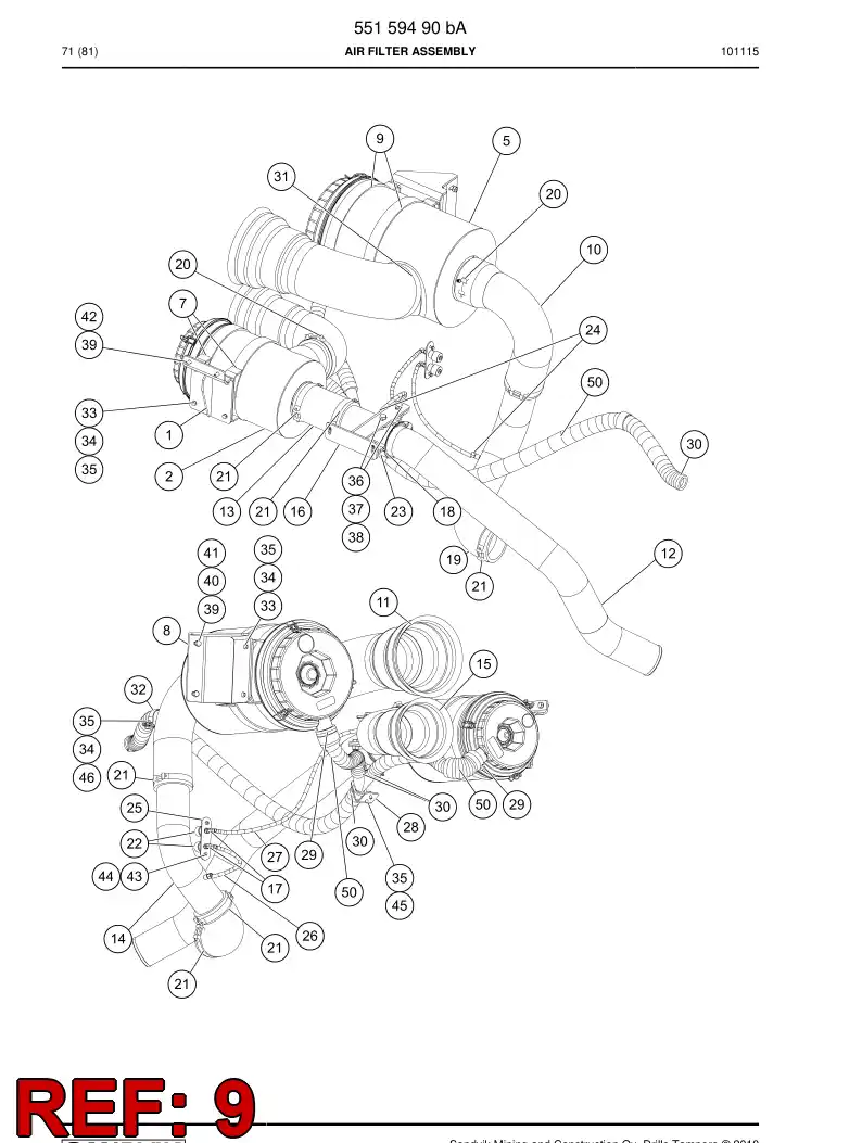88546549a 885 465 49a Strap, Metal - Sandvik Technical Drawing