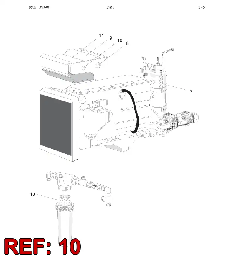 88546709 885 467 09 AIR FILTER CARTRIDGE, INNER - Sandvik Technical Drawing