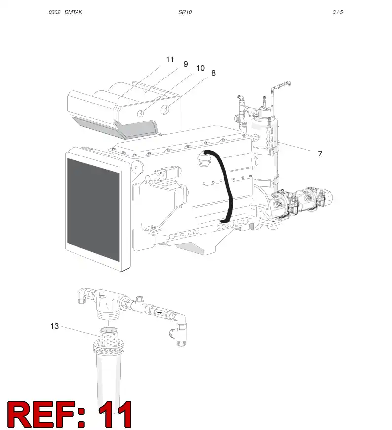 88546959 885 469 59 AIR FILTER CARTRIDGE, OUTER - Sandvik Technical Drawing