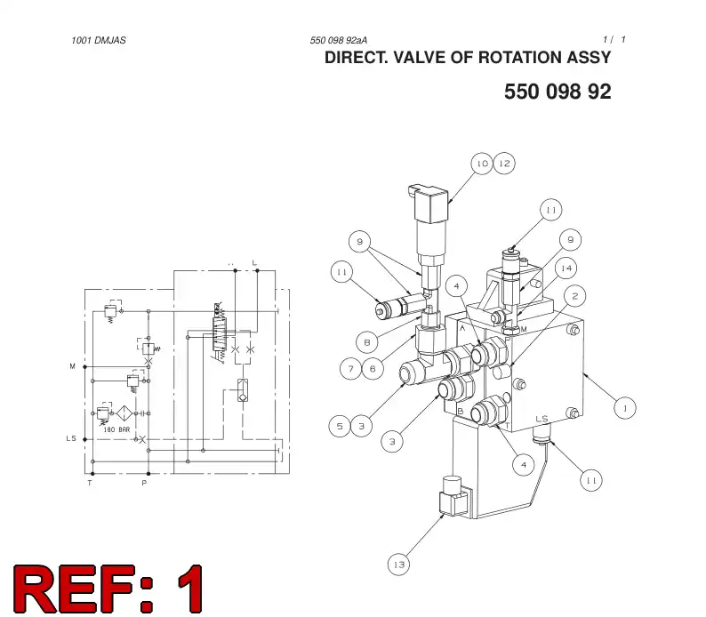 88550499 885 504 99 CONTROL VALVE - Sandvik Technical Drawing