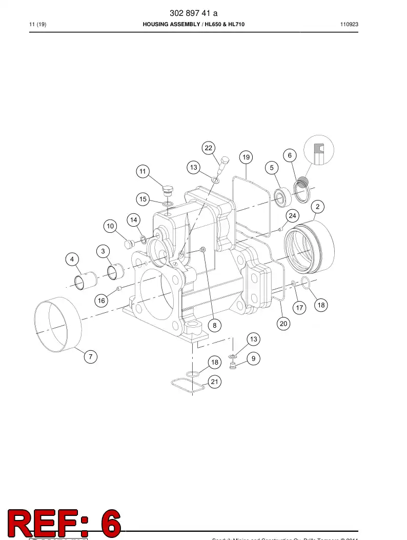 88552539a 885 525 39a Seal, U - Sandvik Technical Drawing