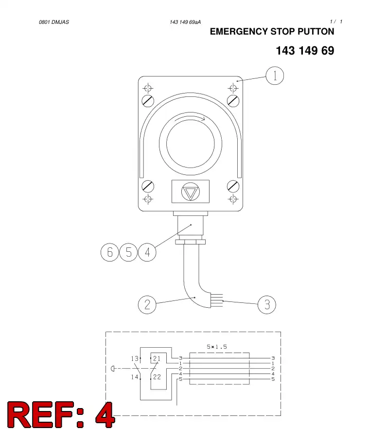 88556579 885 565 79 PRESAESTOPAS, CABLE, PROTEGIDO - Sandvik Technical Drawing