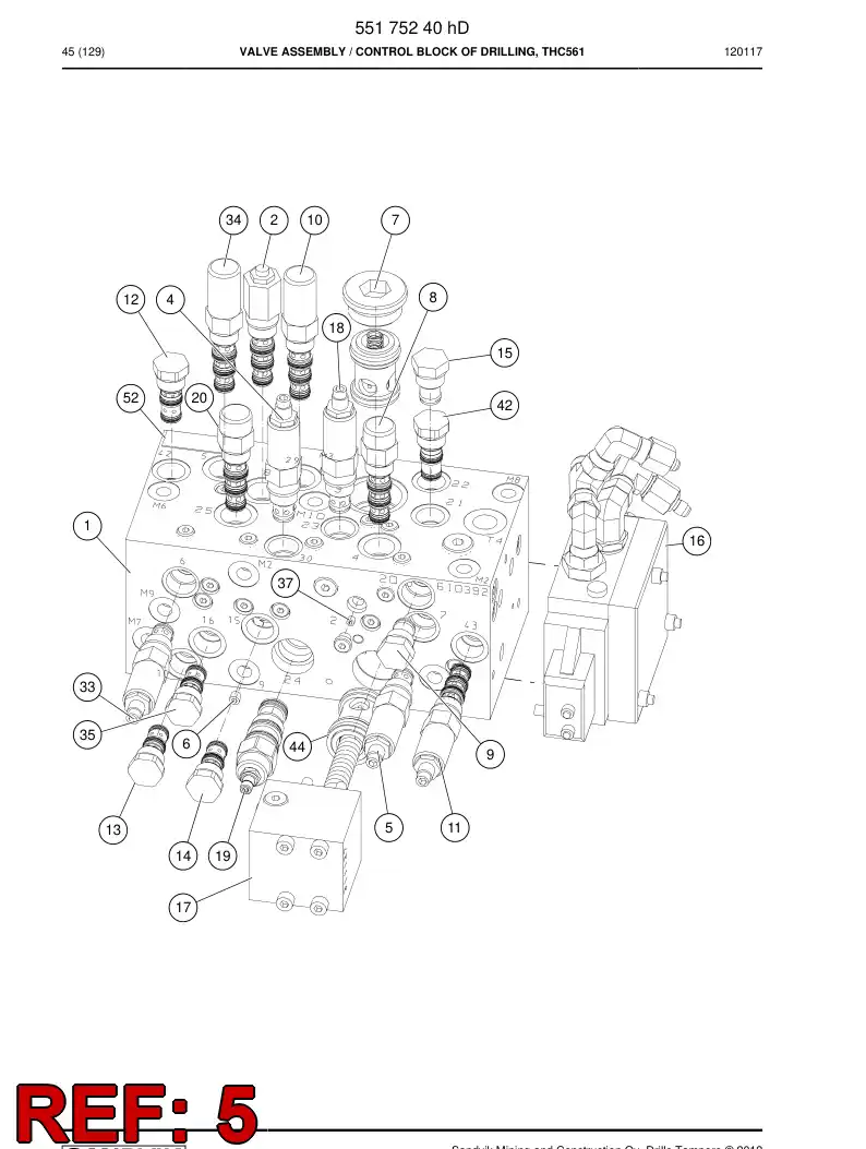 88558469a 885 584 69a Valve, Pressure Relief - Sandvik Technical Drawing