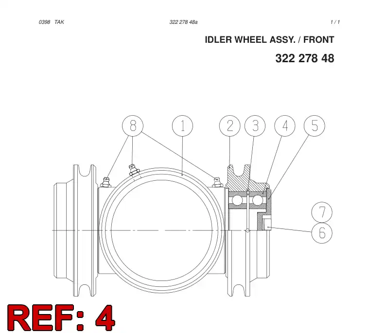 88558909 885 589 09 Bearing, Ball, Deep Groove - Sandvik Technical Drawing