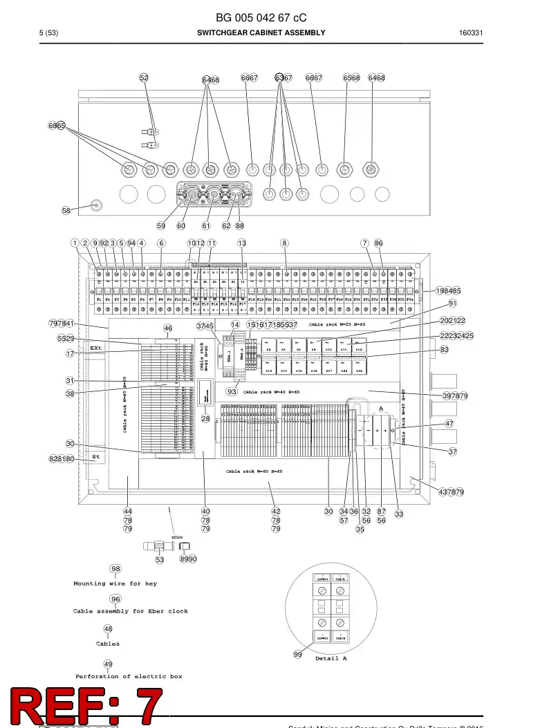 88560419a 885 604 19a Circuit Breaker - Sandvik Technical Drawing