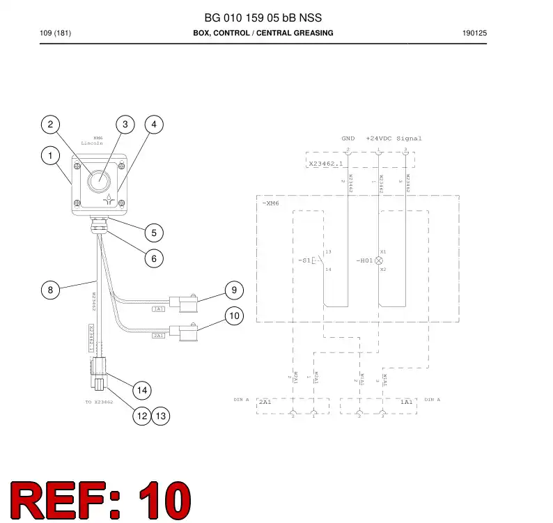 88561149g 885 611 49g Cable Assembly - Sandvik Technical Drawing