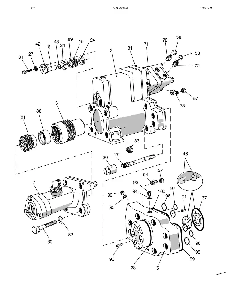 88563039 885 630 39 SEAL KIT FOR ROCK DRILL HL 650, HL 700 - Sandvik Technical Drawing