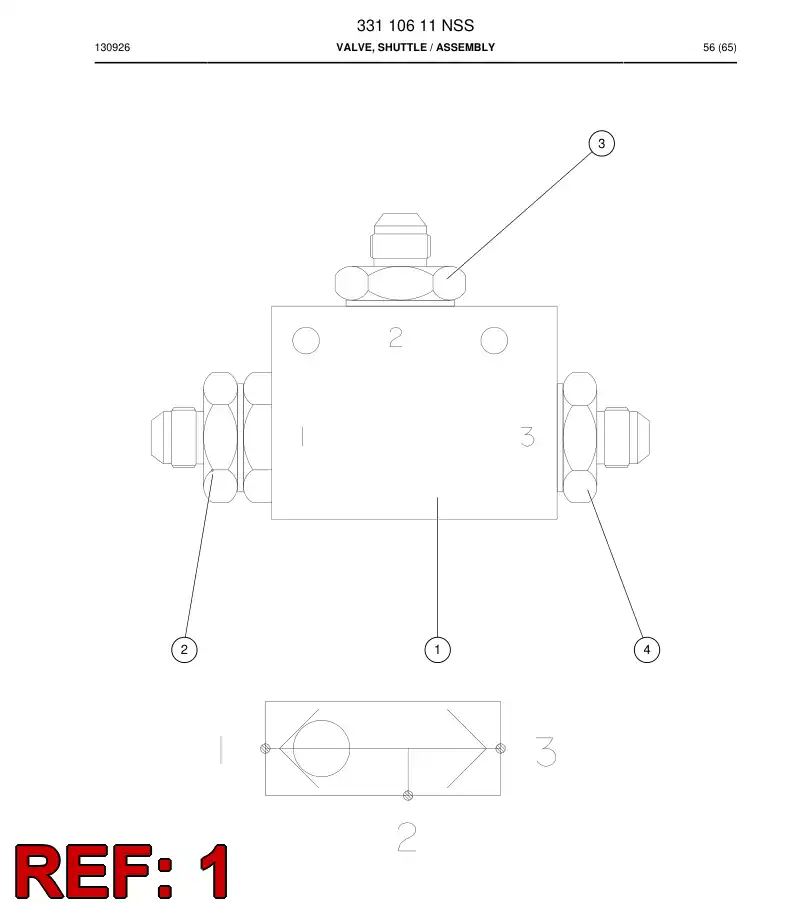88567109 885 671 09 VLVULA, ALTERNADORA - Sandvik Technical Drawing