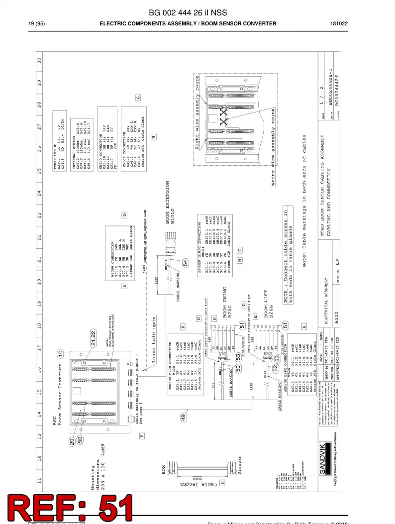 88569809a 885 698 09a TERMINAL BUSHING - Sandvik Technical Drawing