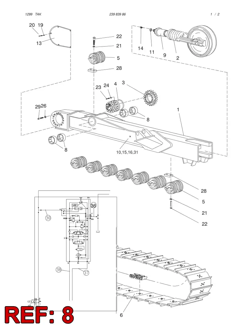 88574639 885 746 39 Bearing, Plain - Sandvik Technical Drawing