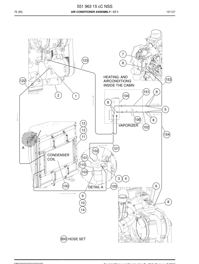 88591389a 885 913 89a Air Conditioner - Sandvik Technical Drawing