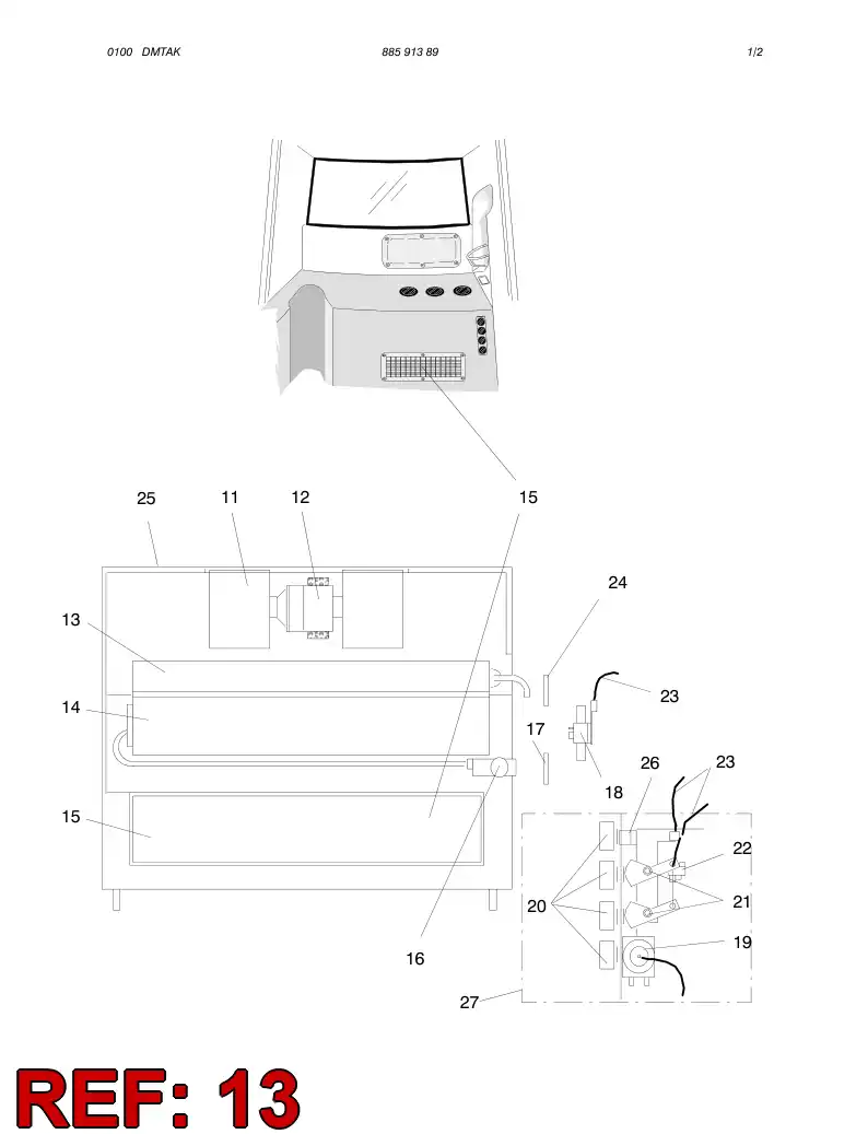 88591669 885 916 69 HEATING COIL - Sandvik Technical Drawing