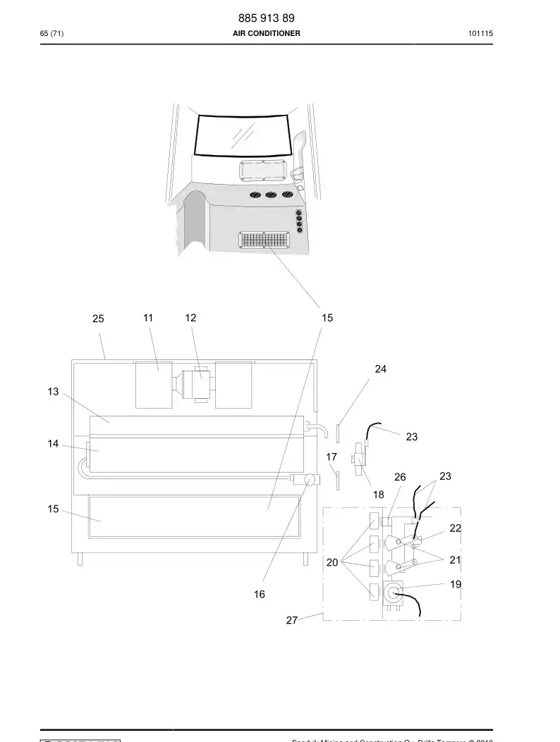 88592009a 885 920 09a Valve - Sandvik Technical Drawing