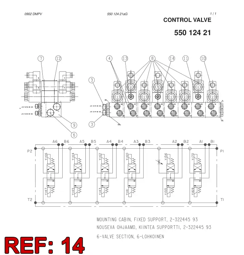 88593309 885 933 09 FLOW CONTROL VALVE - Sandvik Technical Drawing