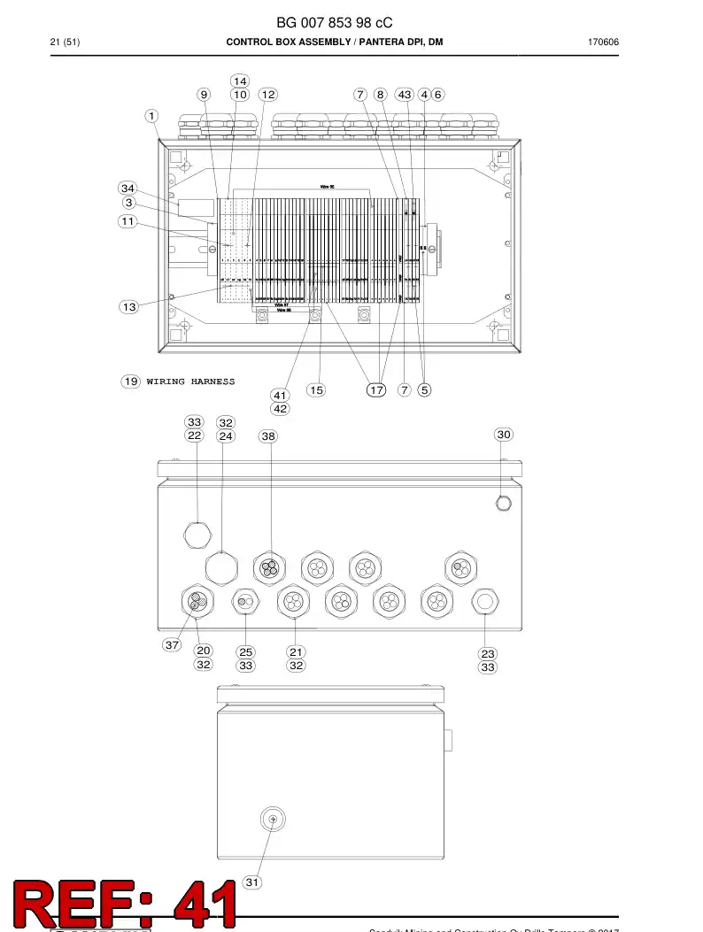 88602079 886 020 79 Clamp, Cable - Sandvik Technical Drawing