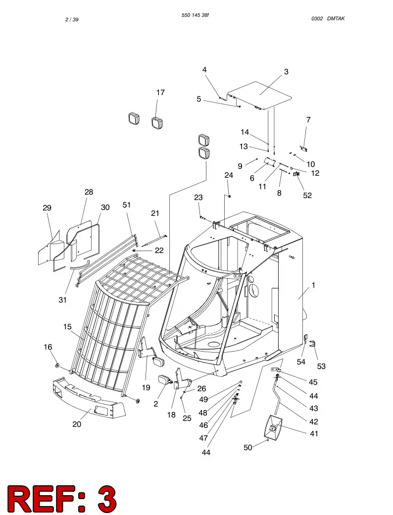 88607149 886 071 49 Roof, Sliding - Sandvik Technical Drawing