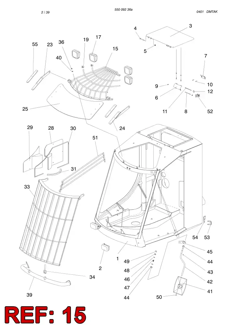 88607279 886 072 79 ROOF BARS - Sandvik Technical Drawing