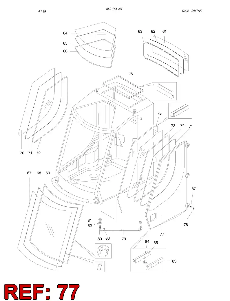 88609039 886 090 39 DOOR - Sandvik Technical Drawing