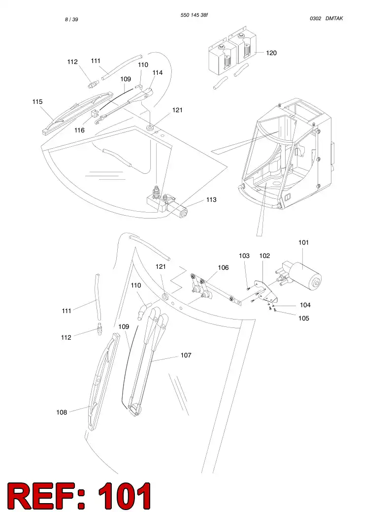 88609319 886 093 19 Motor, Wiper - Sandvik Technical Drawing