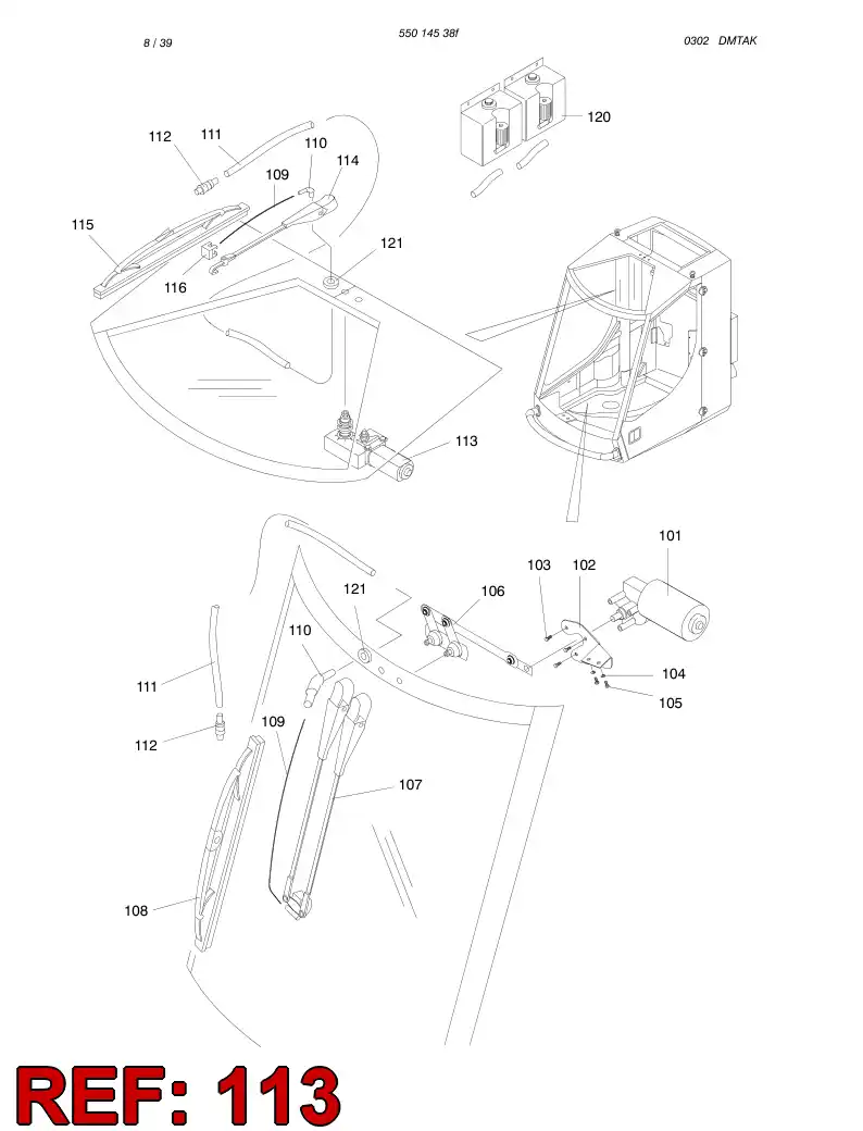 88609859 886 098 59 Motor, Wiper - Sandvik Technical Drawing