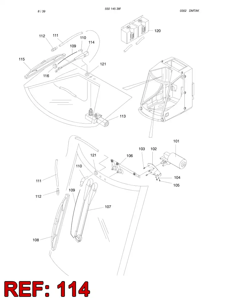 88609989 886 099 89 Arm, Wiper - Sandvik Technical Drawing
