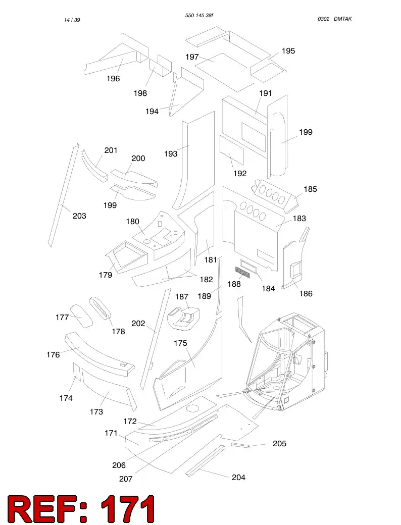 88610649 886 106 49 CARPET (LEFT) - Sandvik Technical Drawing