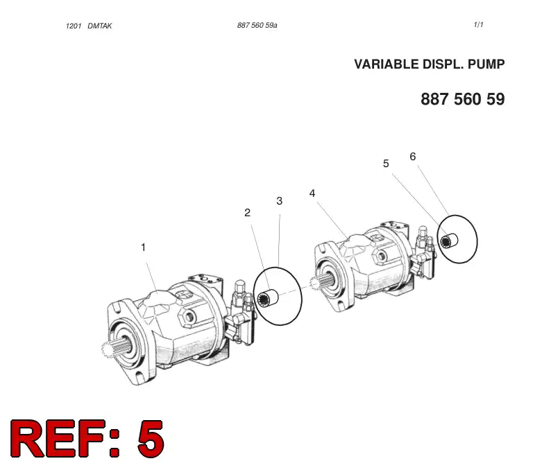 88613959 886 139 59 GEAR SHAFT COUPLER - Sandvik Technical Drawing