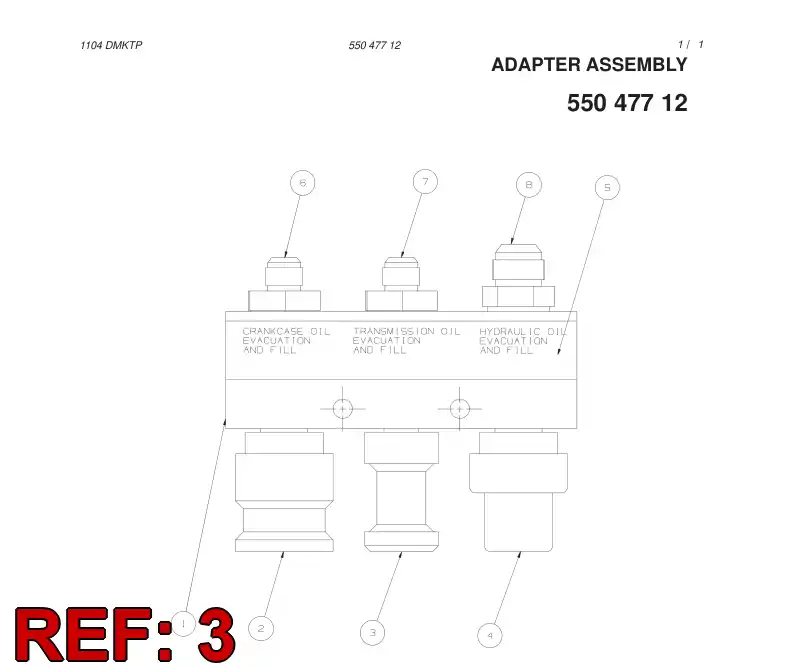 88614149 886 141 49 FILLING ADAPTER - Sandvik Technical Drawing