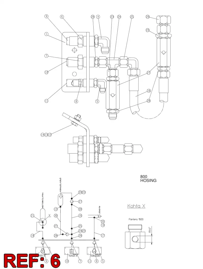 88614429 886 144 29 FILLING ADAPTER - Sandvik Technical Drawing