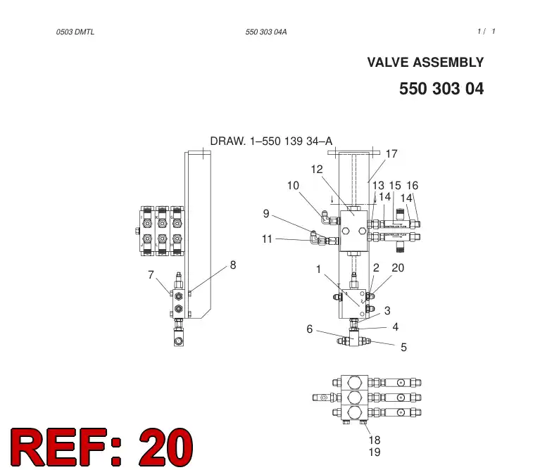 88618339 886 183 39 VALVE HOUSING ASSEMBLY - Sandvik Technical Drawing