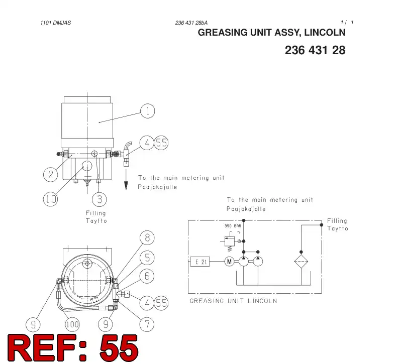 88628239 886 282 39 PRESSURE RELIEF VALVE - Sandvik Technical Drawing