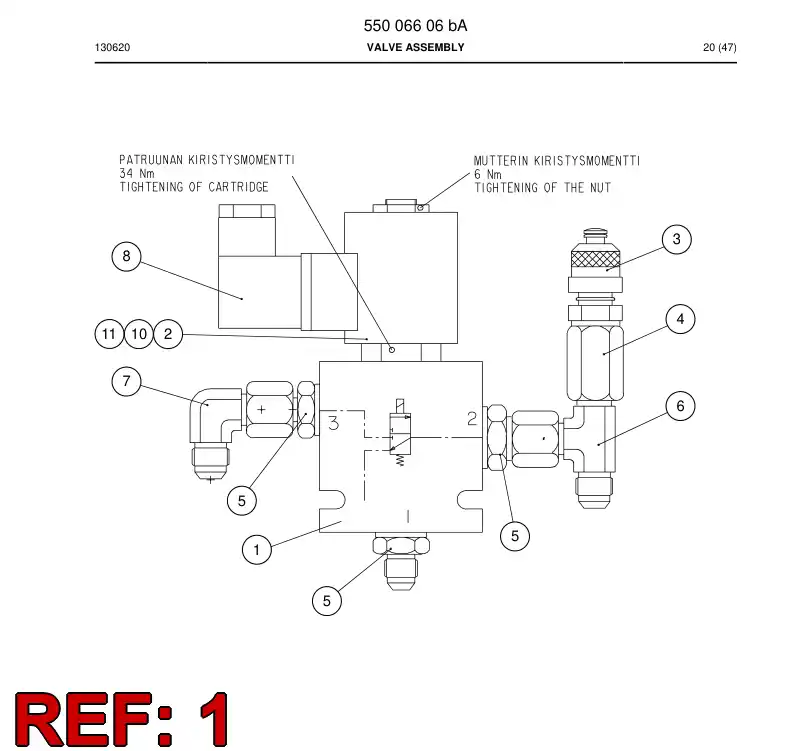 88630169a 886 301 69a Manifold Body, Valve - Sandvik Technical Drawing