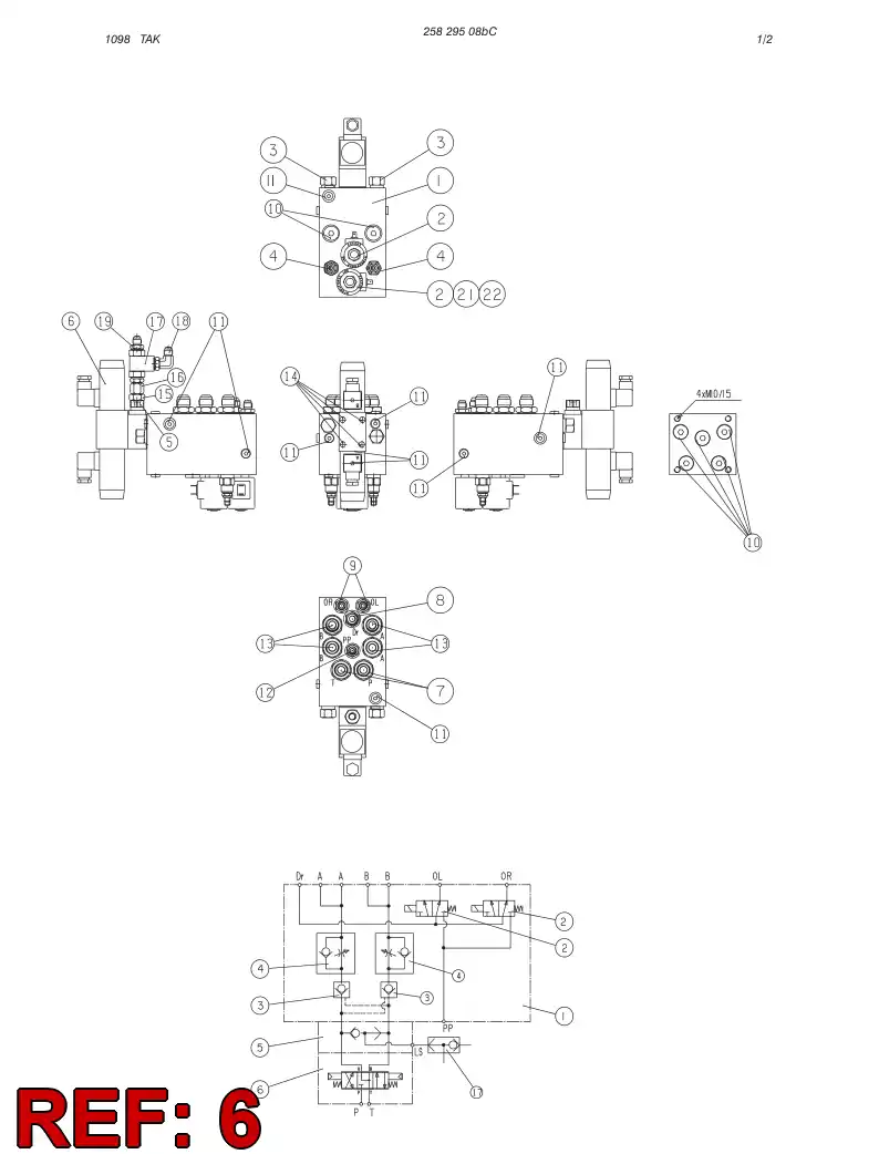 88638829 886 388 29 DIRECTIONAL CONTROL VALVE ASSY - Sandvik Technical Drawing