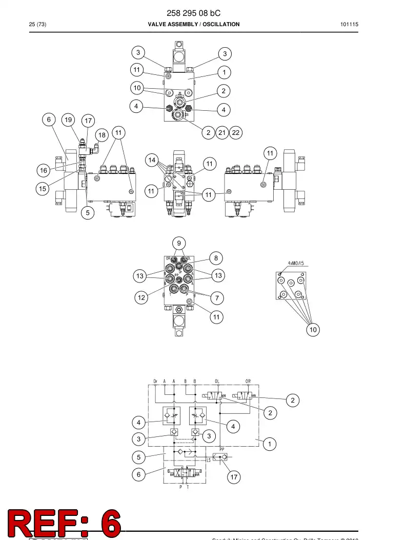 88638829a 886 388 29a Valve, Directional - Sandvik Technical Drawing
