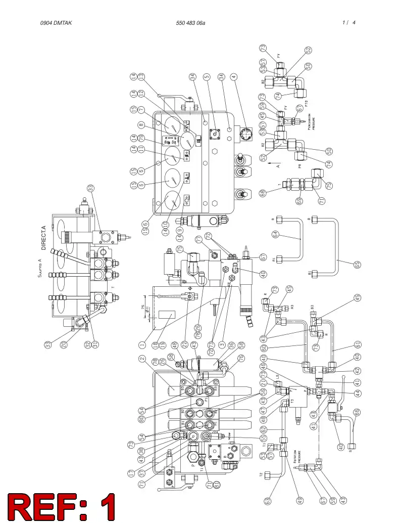 88643939 886 439 39 DIRECTIONAL CONTROL VALVE - Sandvik Technical Drawing