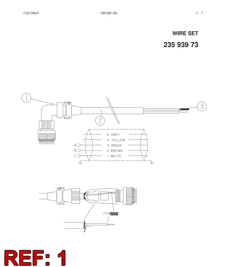 88644389 886 443 89 MULTIPOLE CONNECTOR (PLUG) - Sandvik Technical Drawing