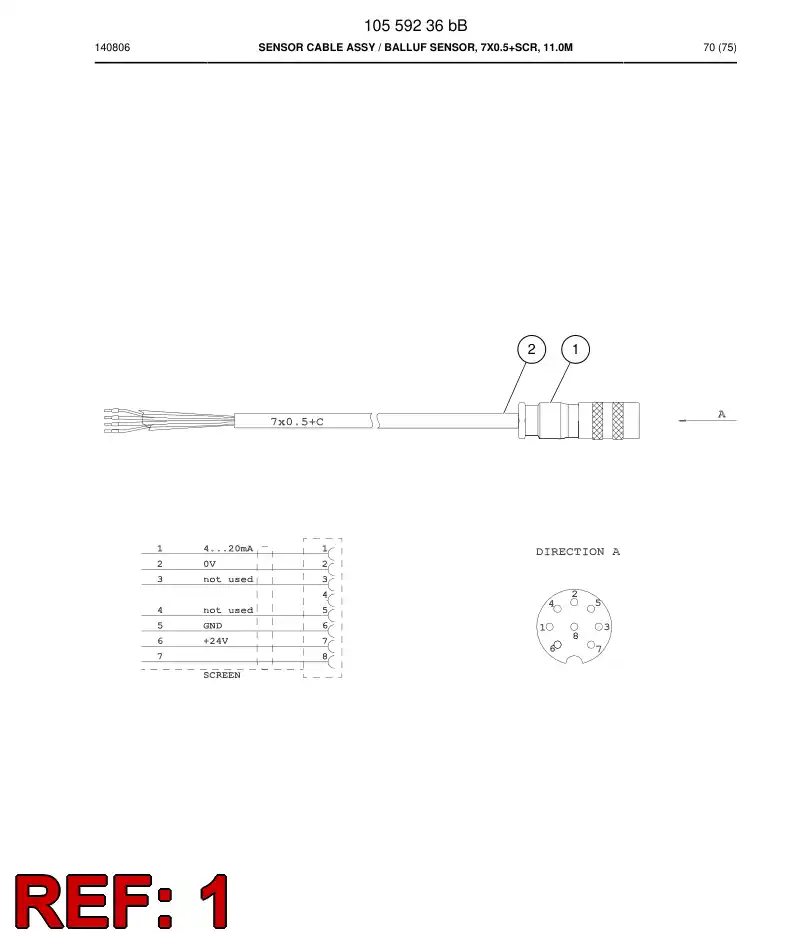 88644799 886 447 99 Connector - Sandvik Technical Drawing