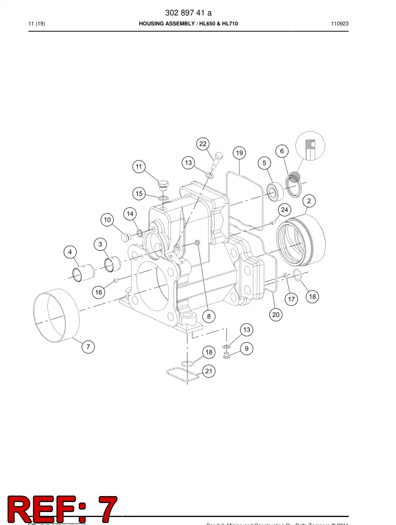 88645009a 886 450 09a BEARING BUSHING - Sandvik Technical Drawing