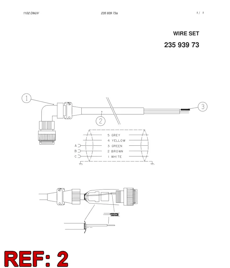 88647439 886 474 39 Cable - Sandvik Technical Drawing