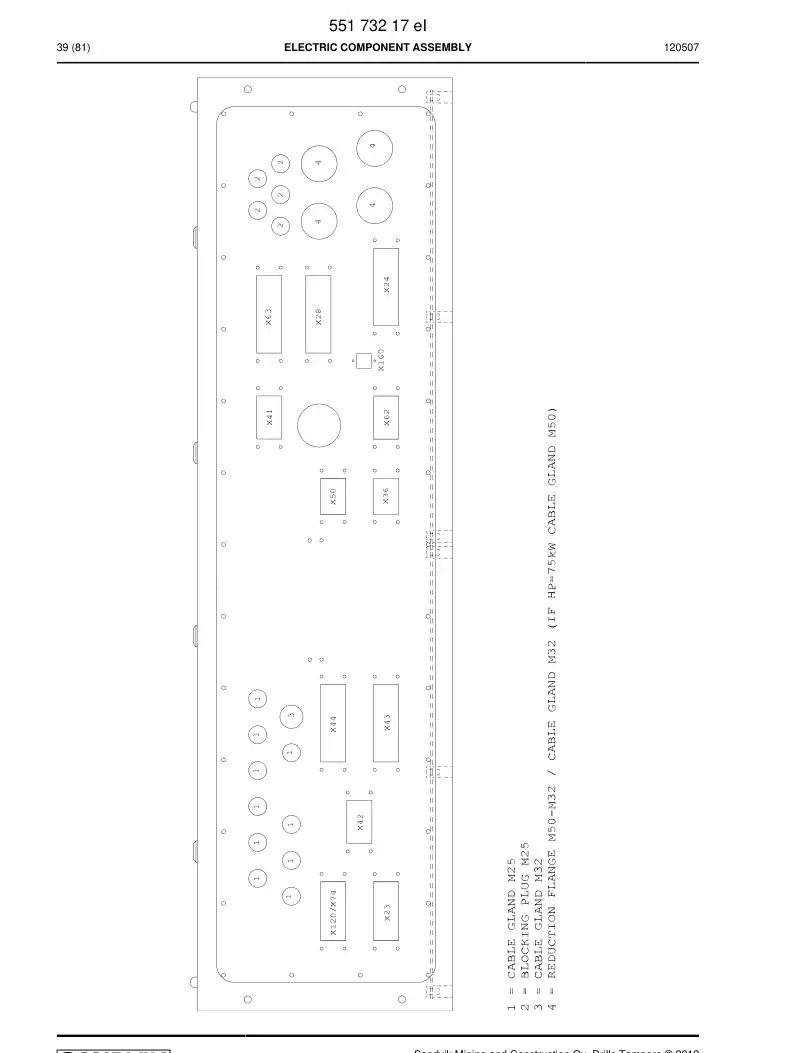 88651259 886 512 59 Plate, Cover - Sandvik Technical Drawing