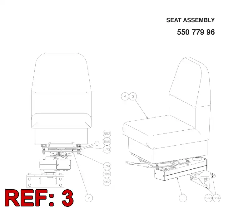 88658509 886 585 09 SEAT - Sandvik Technical Drawing