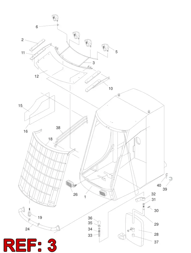 88662859 886 628 59 ROOF BARS - Sandvik Technical Drawing