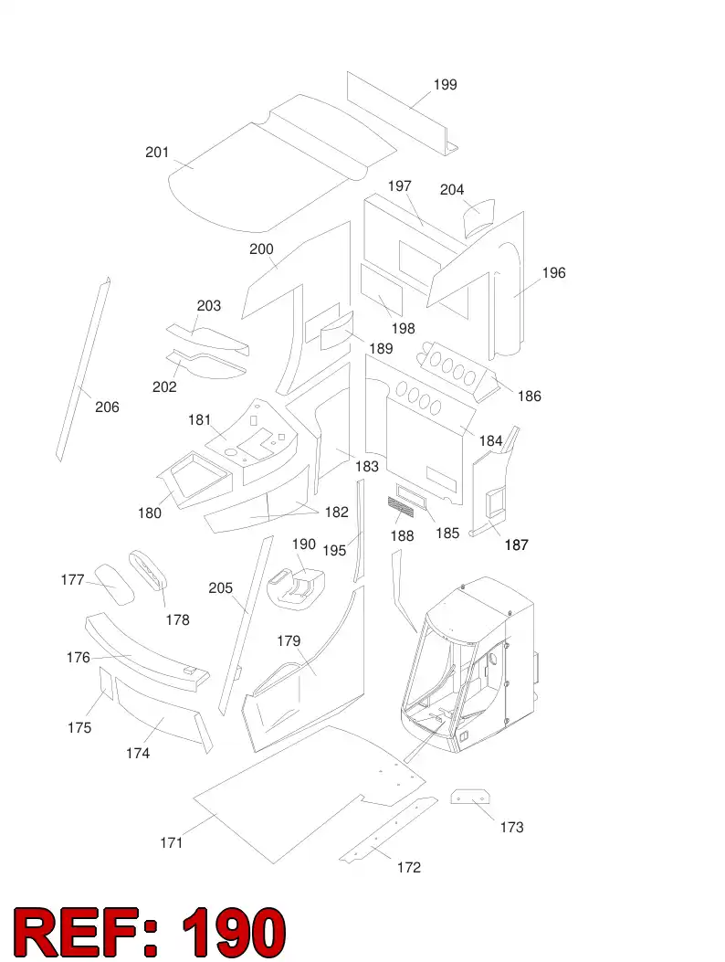 88663329 886 633 29 DRIVING CONTROL COVER - Sandvik Technical Drawing