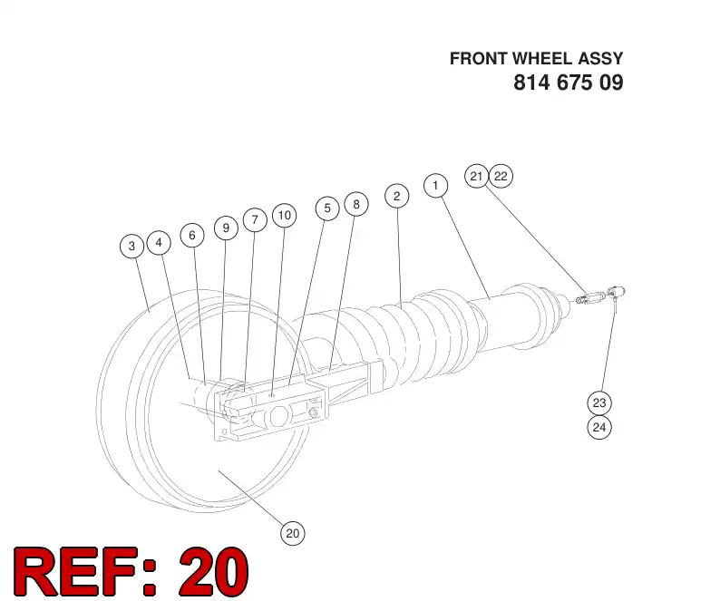 88667109 886 671 09 IDLER WHEEL - Sandvik Technical Drawing