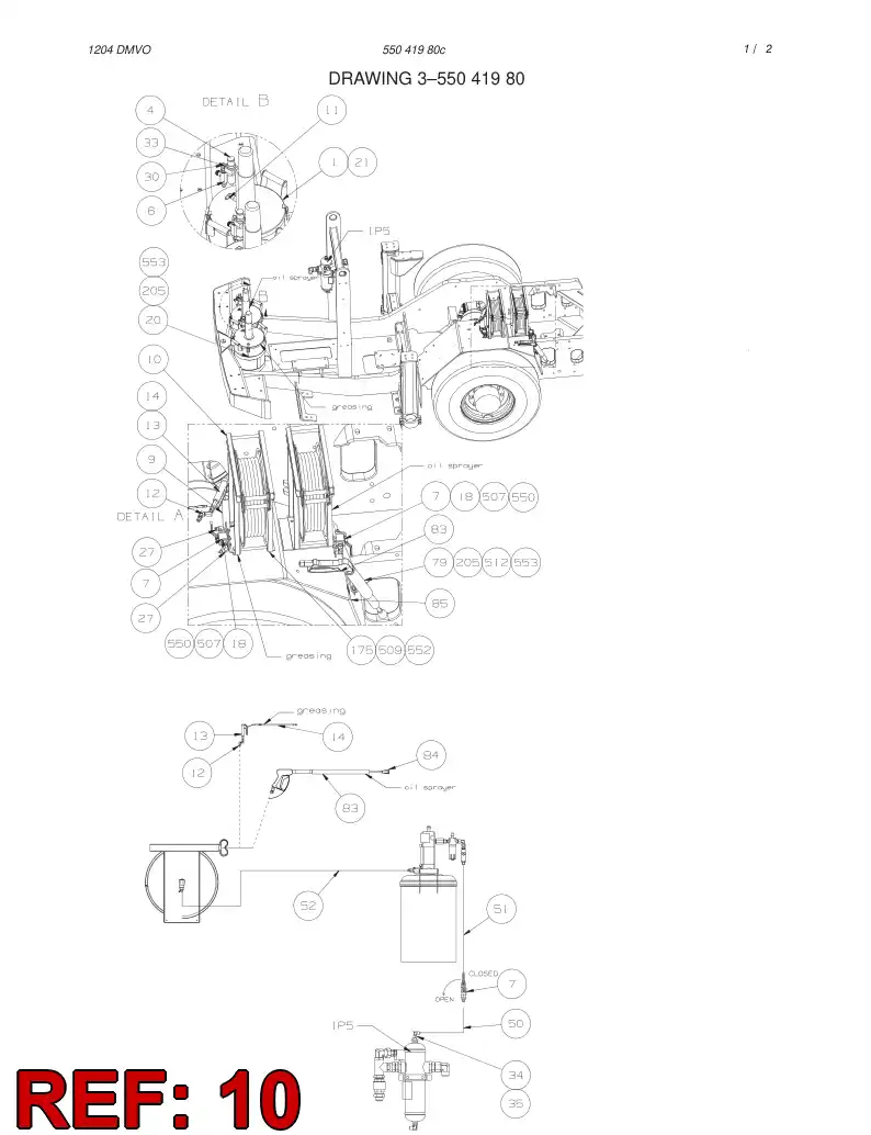 88667809 886 678 09 HOSE REEL - Sandvik Technical Drawing